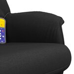 vidaXL Fauteuil de massage inclinable avec repose-pied noir tissu