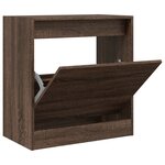 vidaXL Armoire à chaussures chêne marron 60x34x63 5 cm bois ingénierie