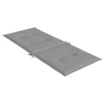 vidaXL Coussins de chaise de jardin à dossier haut lot de 6 gris tissu