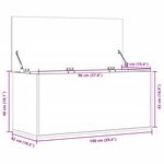vidaXL Boîte de rangement blanc 100x42x46 cm bois d'ingénierie