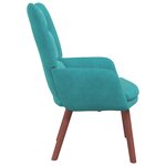 vidaXL Fauteuil Relaxant Turquoise Velours