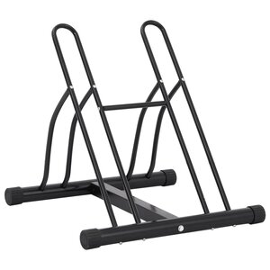 vidaXL Support de vélo au sol autoportant pour 2 vélos acier