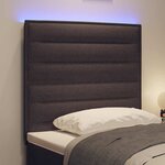 vidaXL Tête de lit LED avec bandes LED Marron foncé 100 cm tissu