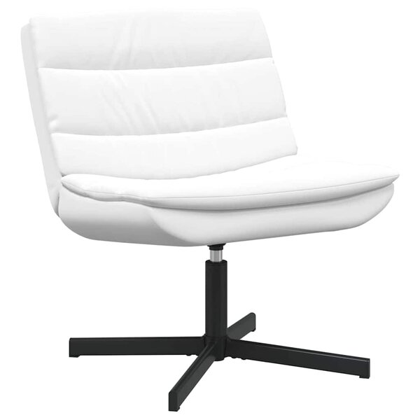 vidaXL Chaise pivotante Blanc 63 x 75 x 76 cm PU