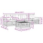 vidaXL Ensemble de canapés d'extérieur 5 pc Blanc et Beige