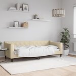 vidaXL Lit de repos crème 80x200 cm tissu