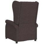 vidaXL Fauteuil inclinable électrique à oreilles marron foncé tissu