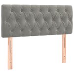 vidaXL Sommier à lattes de lit et matelas Gris clair 100x200cm Velours