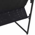 vidaXL Chaises de jardin 4 Pièces Noir et anthracite 50.5 x 59 x 81.5 cm