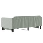 vidaXL Lit de jour avec lit gigogne gris clair 100x190 cm velours