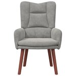 vidaXL fauteuil Gris clair 63 x 67 x 94 cm Velours