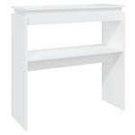 vidaXL Table console blanc 80x30x80 cm bois d'ingénierie