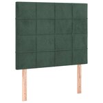 vidaXL Sommier à lattes de lit matelas et LED Vert foncé 100x200 cm