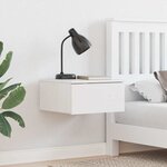 vidaXL Table de chevet avec tiroir 2 Pièces Blanc 37 x 35 x 18 5 cm