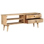 vidaXL Meuble TV 140x30x50 cm Bois de manguier massif