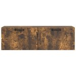 vidaXL Meuble TV mural Chêne fumé 98 x 31 x 30 cm Bois d'ingénierie