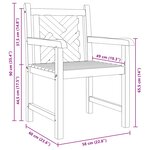 vidaXL Chaise de jardin 2 pc Bois de teck massif