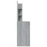 vidaXL Coiffeuse avec miroir Sonoma gris 74 5x40x141 cm