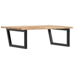 vidaXL Étagère de vasque murale acier et bois massif d'acacia