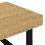 vidaXL Table basse Marron clair et noir 120x60x40 cm MDF et fer