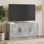 vidaXL Meuble TV Gris béton 99 x 34 5 x 47 cm Bois d'ingénierie
