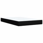 vidaXL Sommier à lattes de lit avec matelas noir 120x190 cm tissu