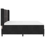 vidaXL Lit à Ressorts avec Matelas LED Noir 200 x 200 cm Velours