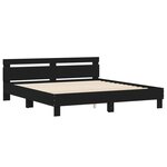 vidaXL Cadre de lit avec LED sans matelas noir 160x200 cm