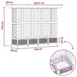 vidaXL Lit Élevé avec Treillis et Toit Gris 202 5 x 40 x 123 cm PP