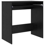 vidaXL Bureau d'ordinateur Chêne noir Panneau de particules Compact