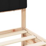 vidaXL Cadre de lit avec tête de lit rembourrée Noir 75 x 190 cm