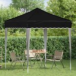 vidaXL Tente de fête pop-up 195 x 195 x 245 cm Noir Tissu Oxford