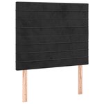 vidaXL Sommier à lattes de lit avec matelas LED Noir 100x200cm Velours