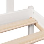 vidaXL Lit bibliothèque sans matelas blanc 200x200 cm bois pin massif
