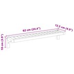 Etagère murale vidaXL 62x10x12 5 cm en bois massif noyer