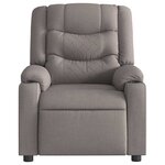 vidaXL Fauteuil de massage inclinable électrique Taupe Tissu