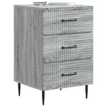 vidaXL Cabinet de chevet avec tiroir Sonoma gris 43 x 41 x 66 5 cm