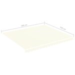 vidaXL Tissu de remplacement pour auvent Crème 4x3 5 m