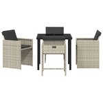 vidaXL Ensemble de salle à manger pour jardin Pliant 5 Pièces Gris clair