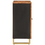 vidaXL Armoire latérale marron et noir 60x33 5x75 cm bois de manguier