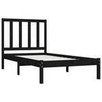 vidaXL Cadre de lit sans matelas noir bois massif de pin 100x200 cm