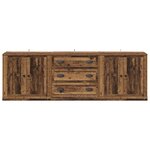 vidaXL Buffets 3 Pièces Bois Ancien 70 x 35 5 x 67 5 cm Bois d'ingénierie