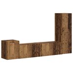 vidaXL Ensemble meuble TV 4 Pièces Bois ancien Bois d'ingénierie