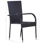 vidaXL Ensemble à manger de jardin 9 Pièces Résine tressée Noir