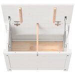 vidaXL Boîte de rangement Blanc 60x32x45 5 cm Bois massif de pin