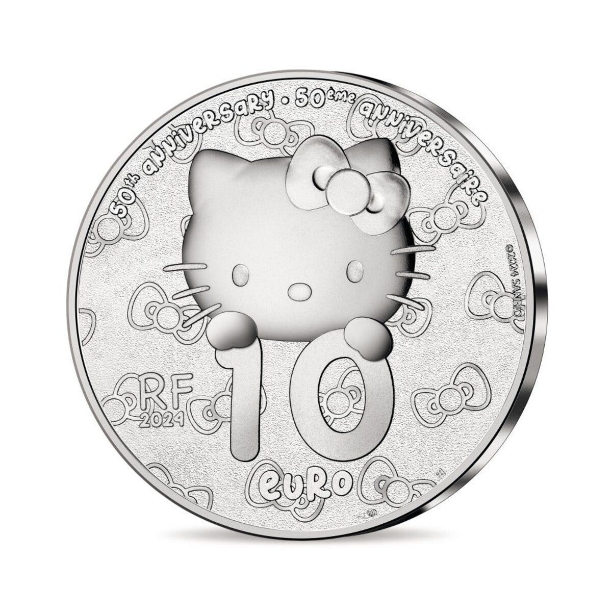 Hello Kitty Monnaie de 10€ Argent - Japon - La Poste