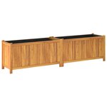 vidaXL Jardinière avec doublure 199x38 5x50 cm bois massif d'acacia