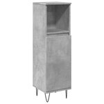 vidaXL Ensemble de meubles de salle de bain 3 Pièces gris béton