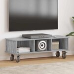 vidaXL Meuble TV Gris Sonoma 100 x 35 x 35 cm Bois d'ingénierie