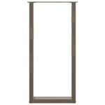 vidaXL Pieds de table de bar en forme de U  2 pièces  acier naturel  50 x (100-101) cm